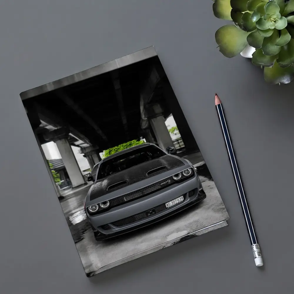 Dodge Challenger SRT Hellcat Under Bridge – Notebooks