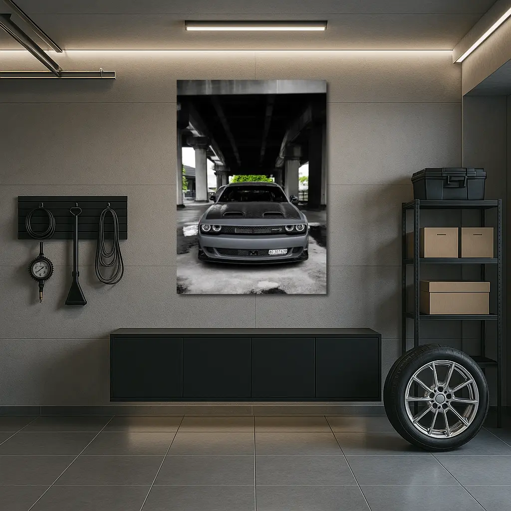 Dodge Challenger SRT Hellcat Under Bridge – Wall Art