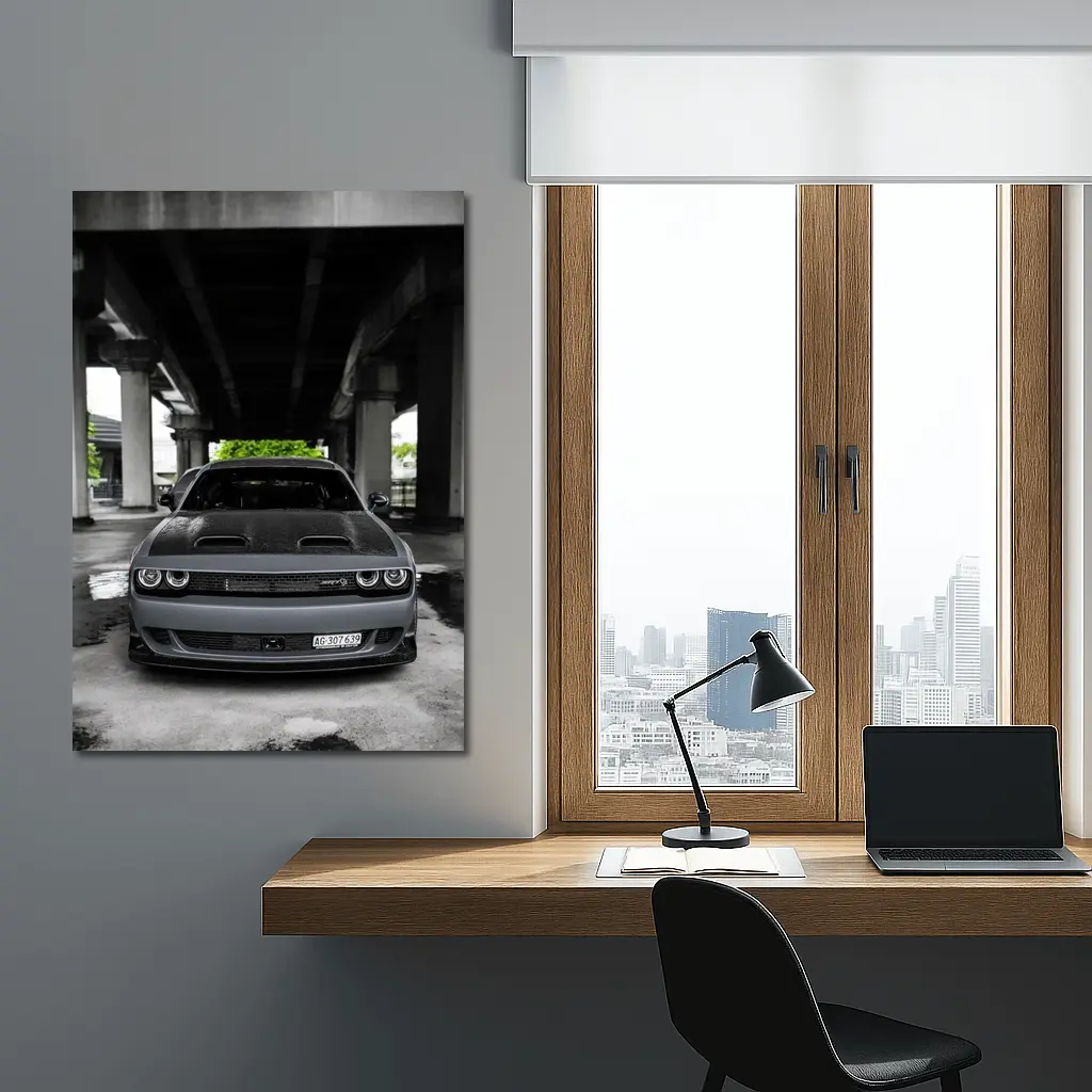 Dodge Challenger SRT Hellcat Under Bridge – Wall Art