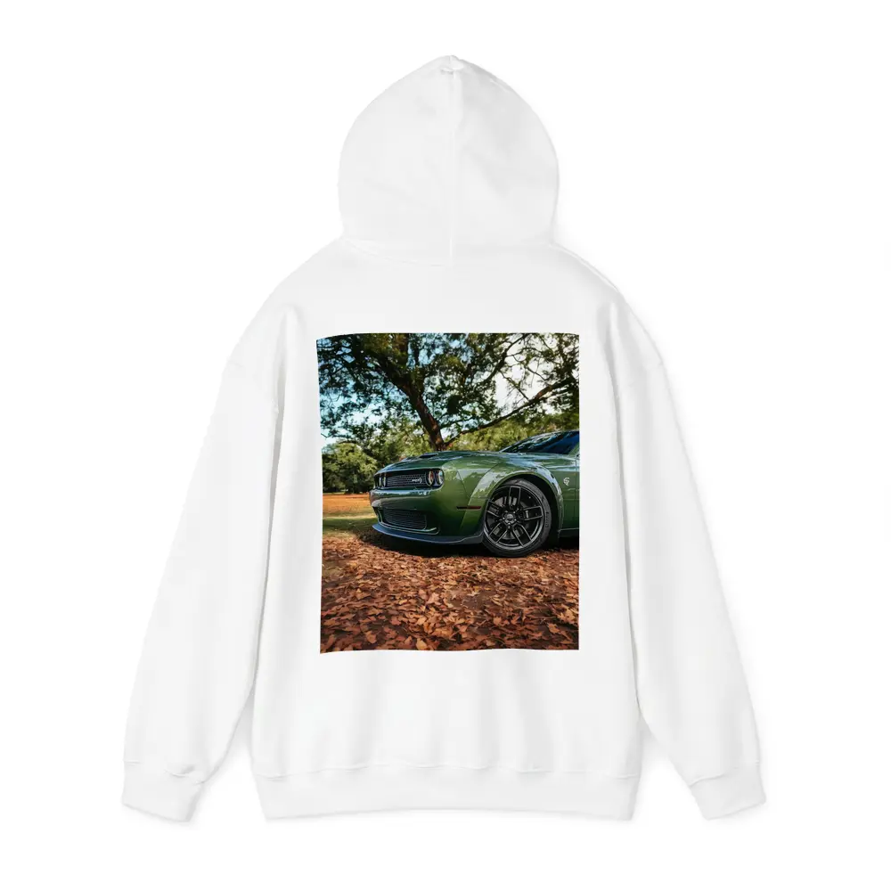 Dodge Challenger Green Muscle Car Autumn Leaves – Hoodies