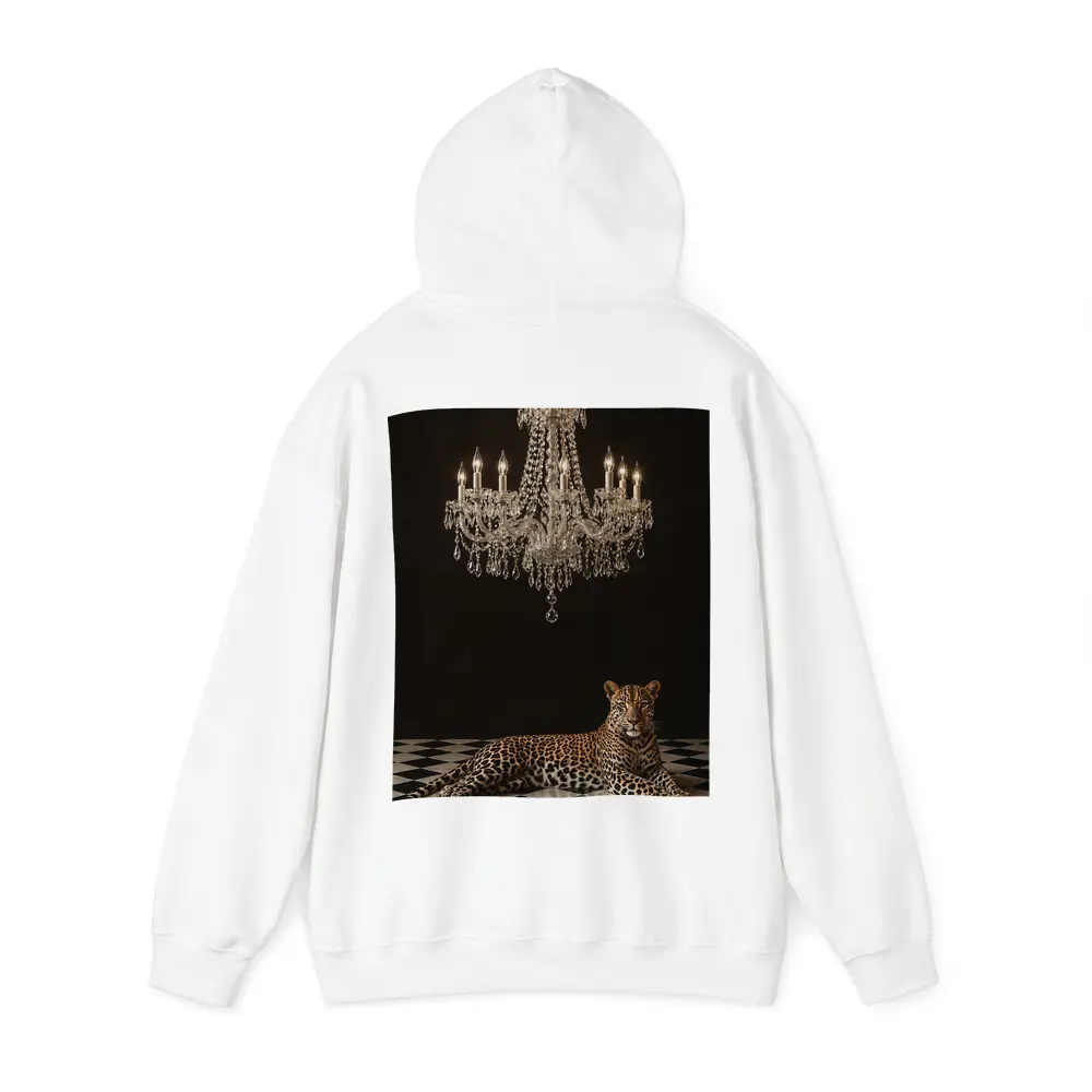 Leopard Resting Under Crystal Chandelier Dark – Hoodies