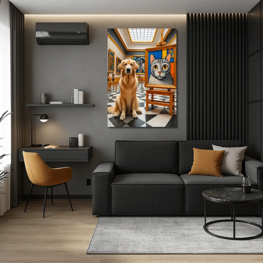 Golden Retriever Dog Art Gallery Museum – Wall Art