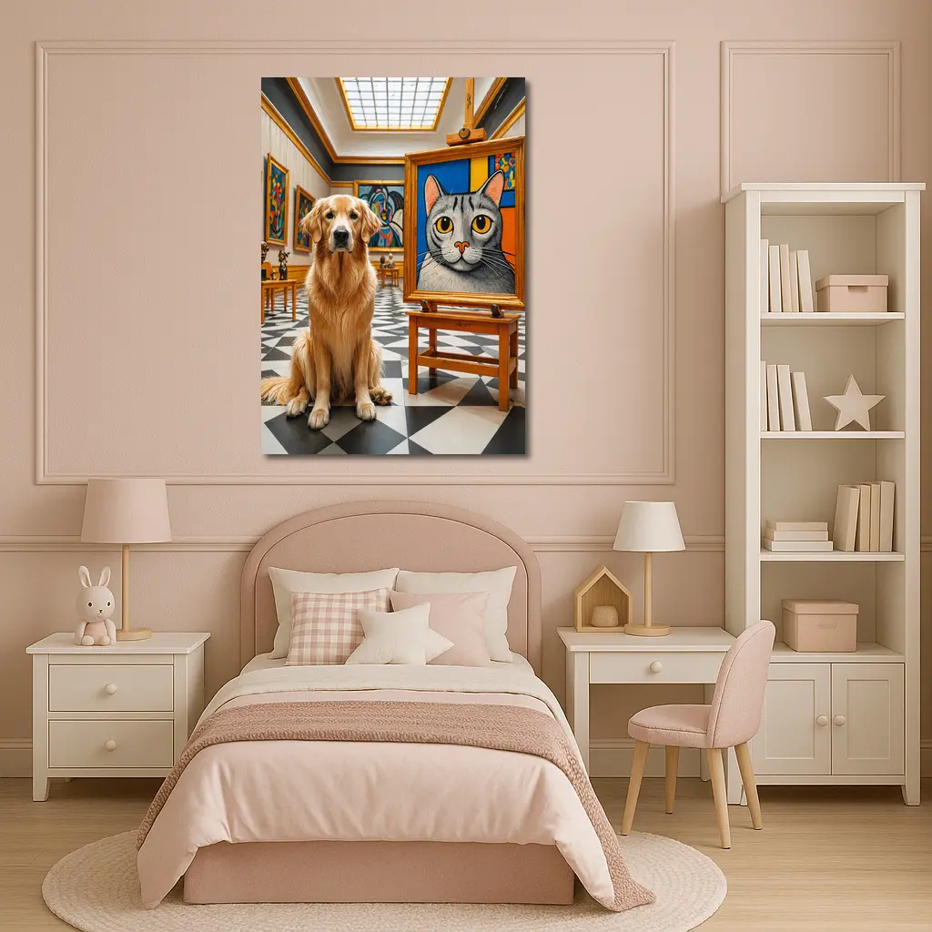 Golden Retriever Dog Art Gallery Museum – Wall Art