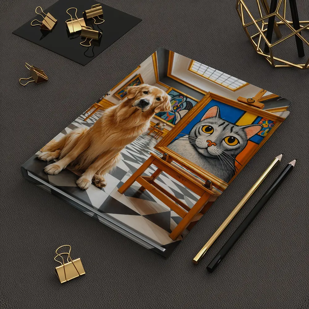 Golden Retriever Dog Art Gallery Museum – Notebooks