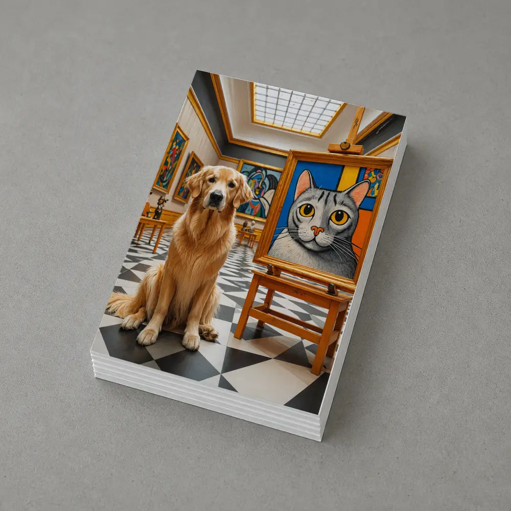Golden Retriever Dog Art Gallery Museum – Postcards