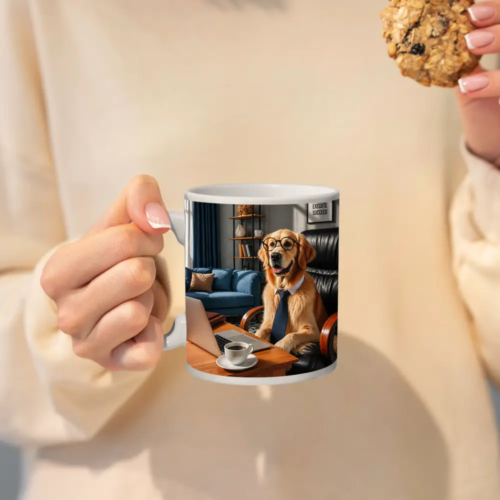 Golden Retriever Boss Dog Home Office – Mugs