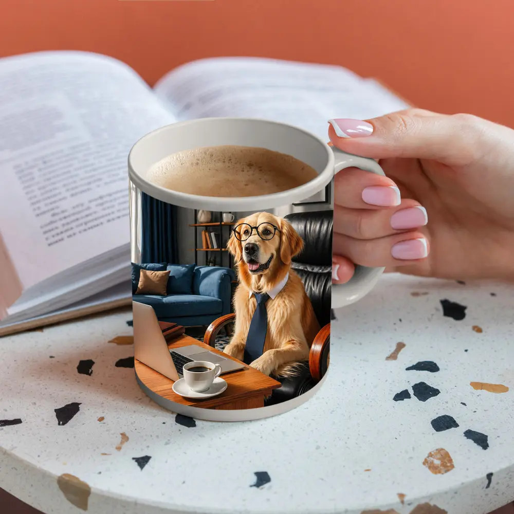 Golden Retriever Boss Dog Home Office – Mugs