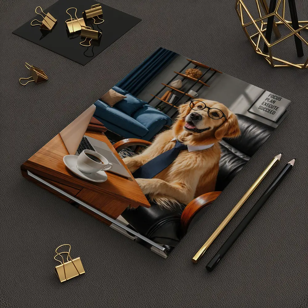 Golden Retriever Boss Dog Home Office – Notebooks