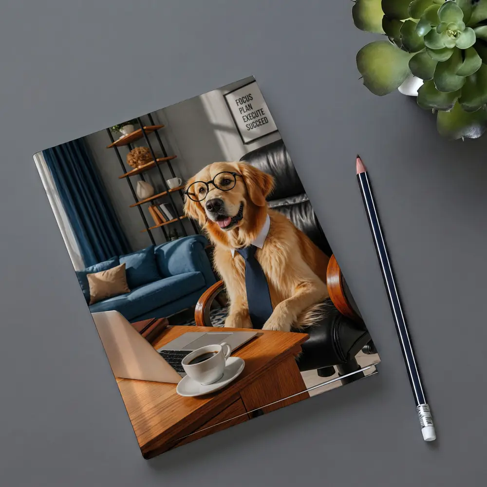 Golden Retriever Boss Dog Home Office – Notebooks