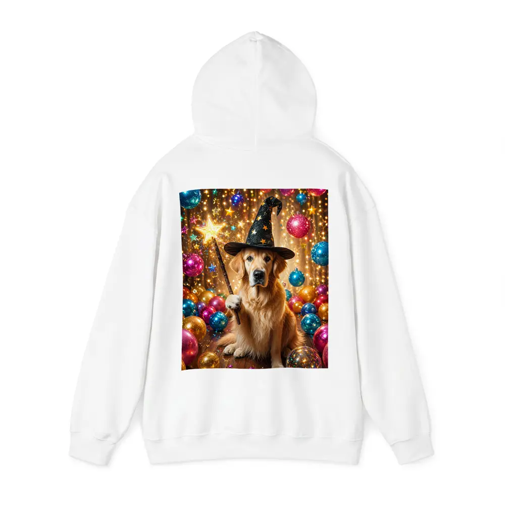 Golden Retriever Wizard Hat Magic Wand Balloons – Hoodies