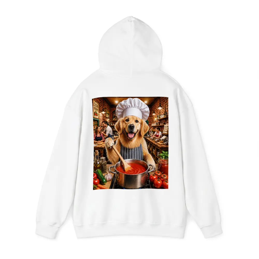 Golden Retriever Chef Cooking Italian Kitchen – Hoodies