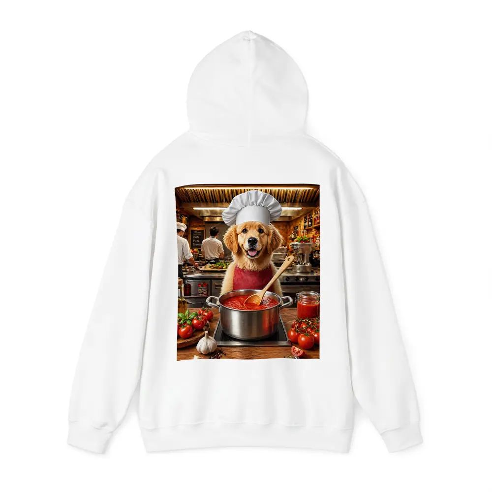 Golden Retriever Chef Cooking Italian Tomato Sauce – Hoodies