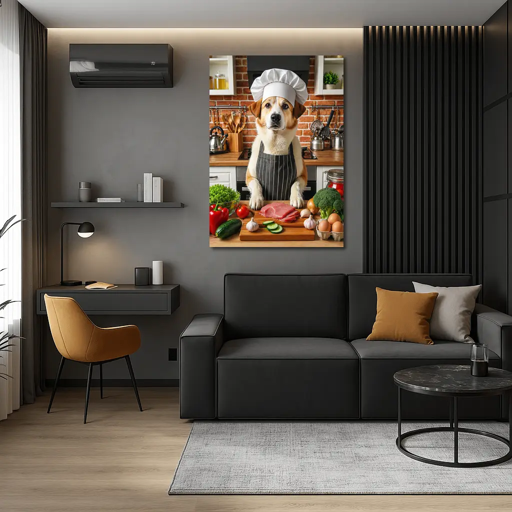 Labrador Chef Dog Kitchen Cooking Art – Wall Art