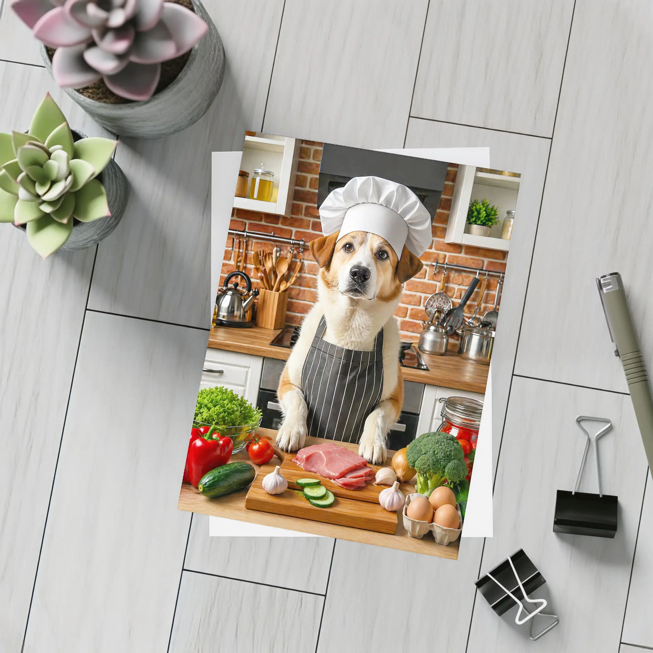 Labrador Chef Dog Kitchen Cooking Art – Postcards