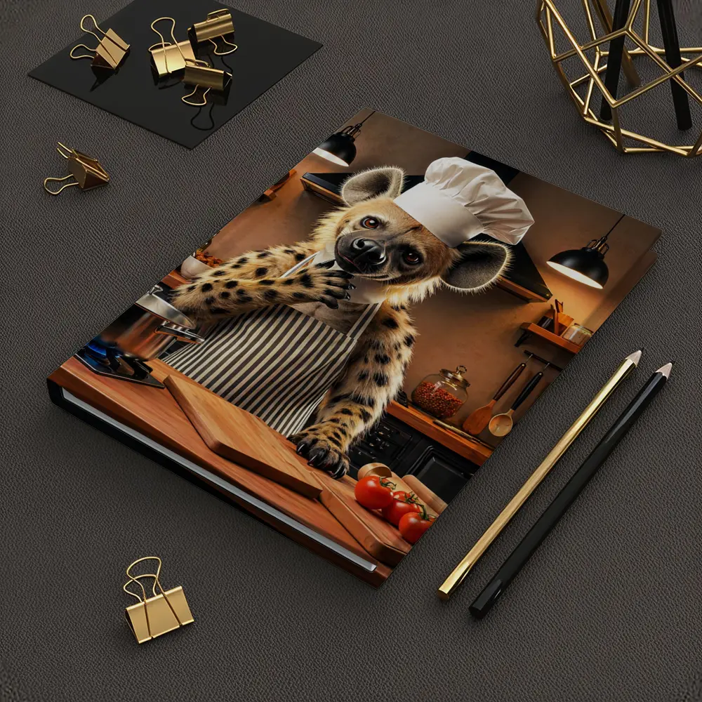Hyena Chef Cooking In Warm Kitchen – Notebooks
