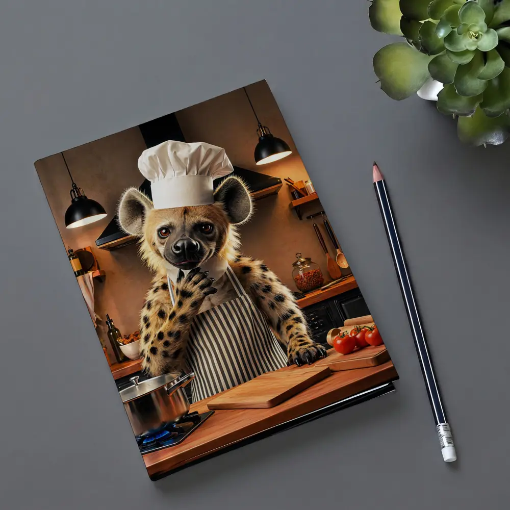 Hyena Chef Cooking In Warm Kitchen – Notebooks