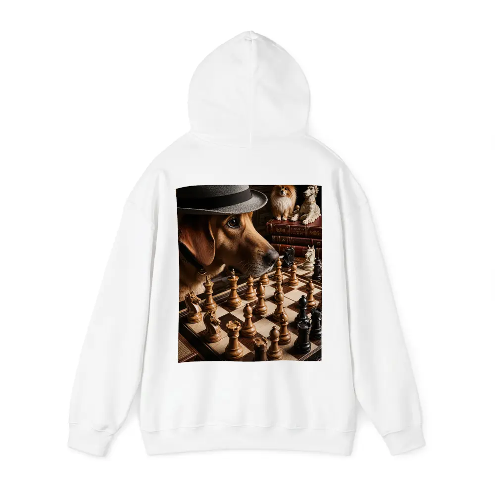 Labrador Dog Playing Chess With Hat – Hoodies