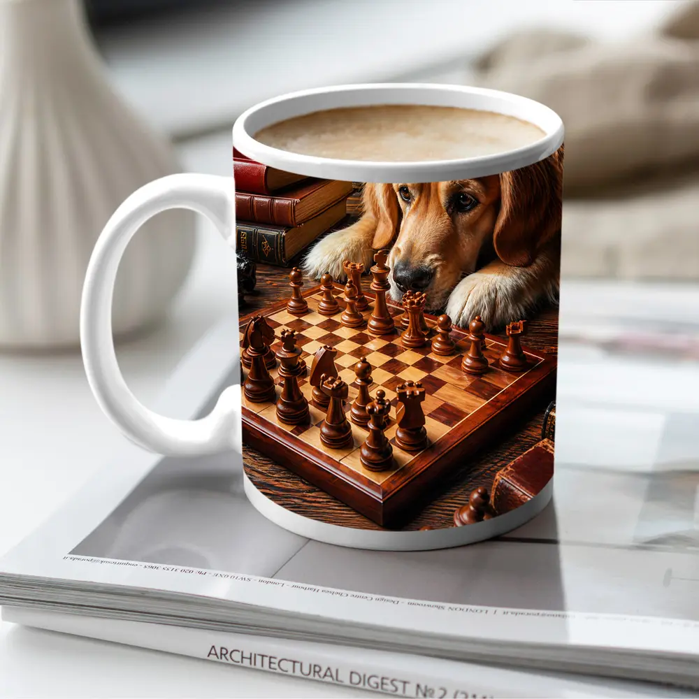 Golden Retriever Dog Chess Board Books – Mugs