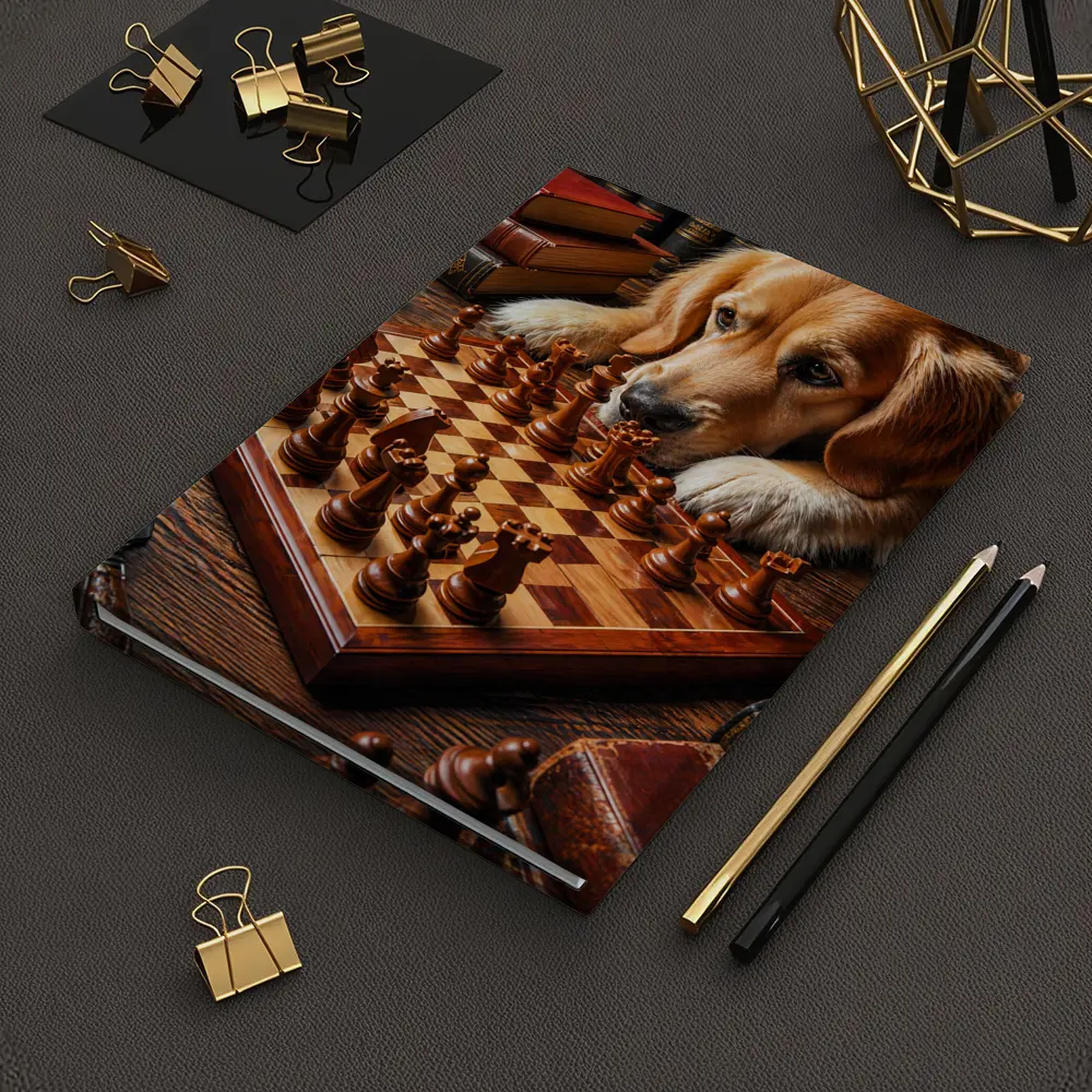Golden Retriever Dog Chess Board Books – Notebooks