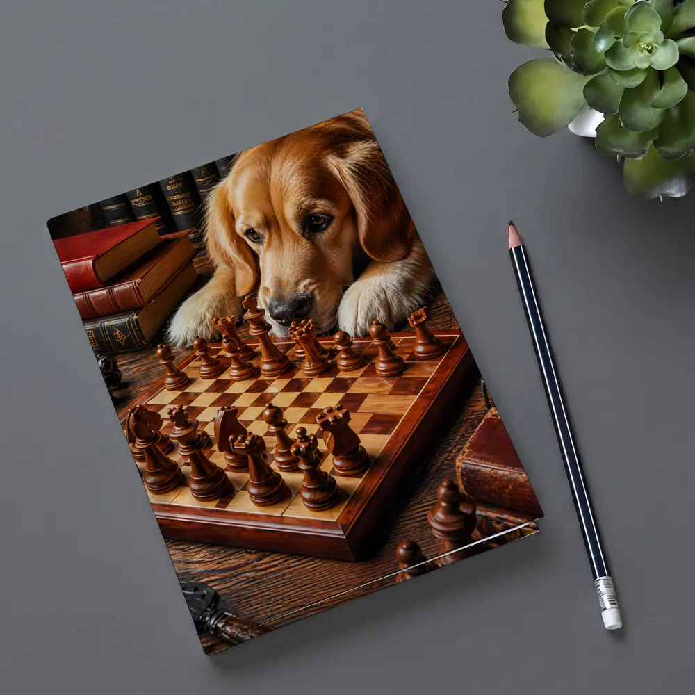 Golden Retriever Dog Chess Board Books – Notebooks