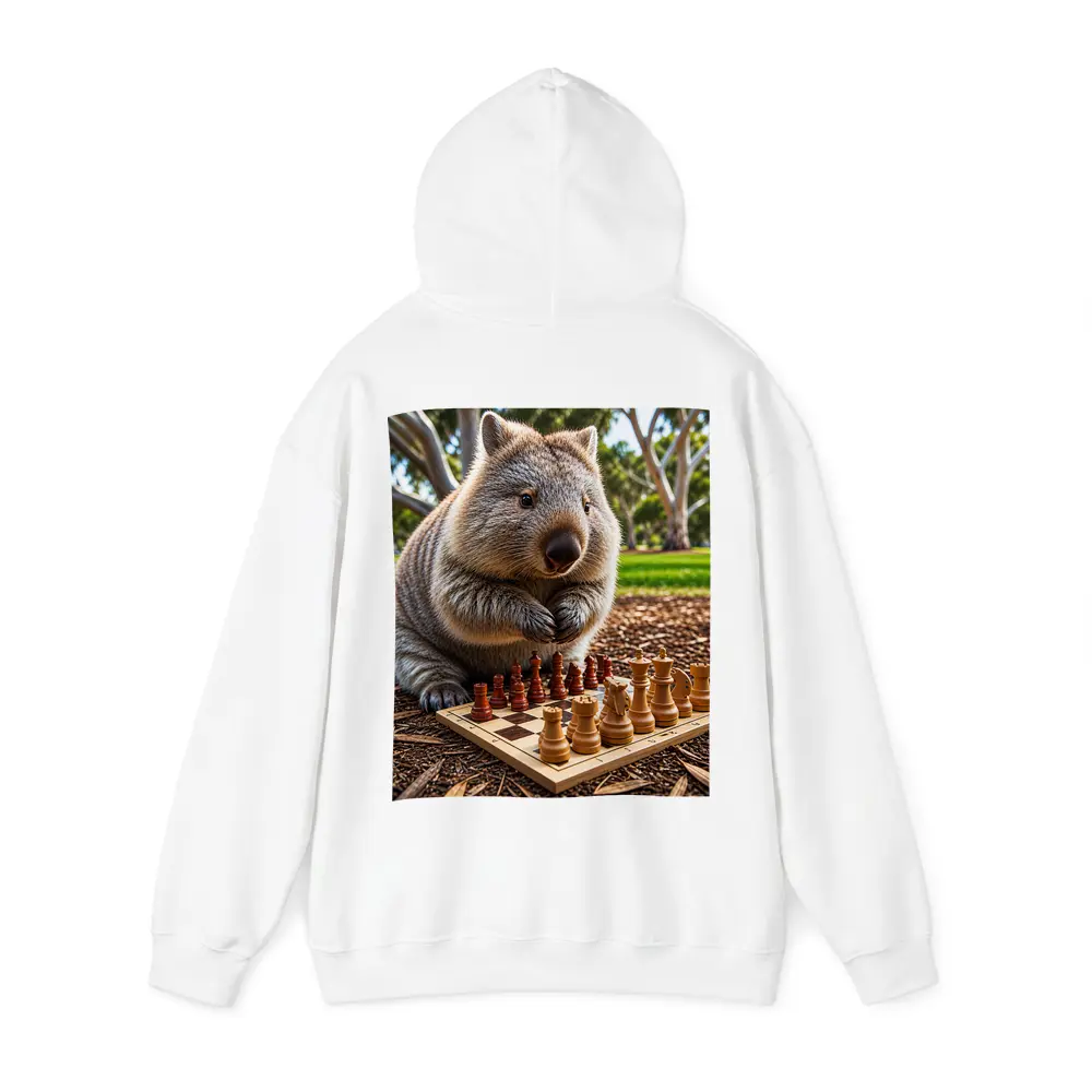 Wombat Playing Chess In Sunny Park – Hoodies