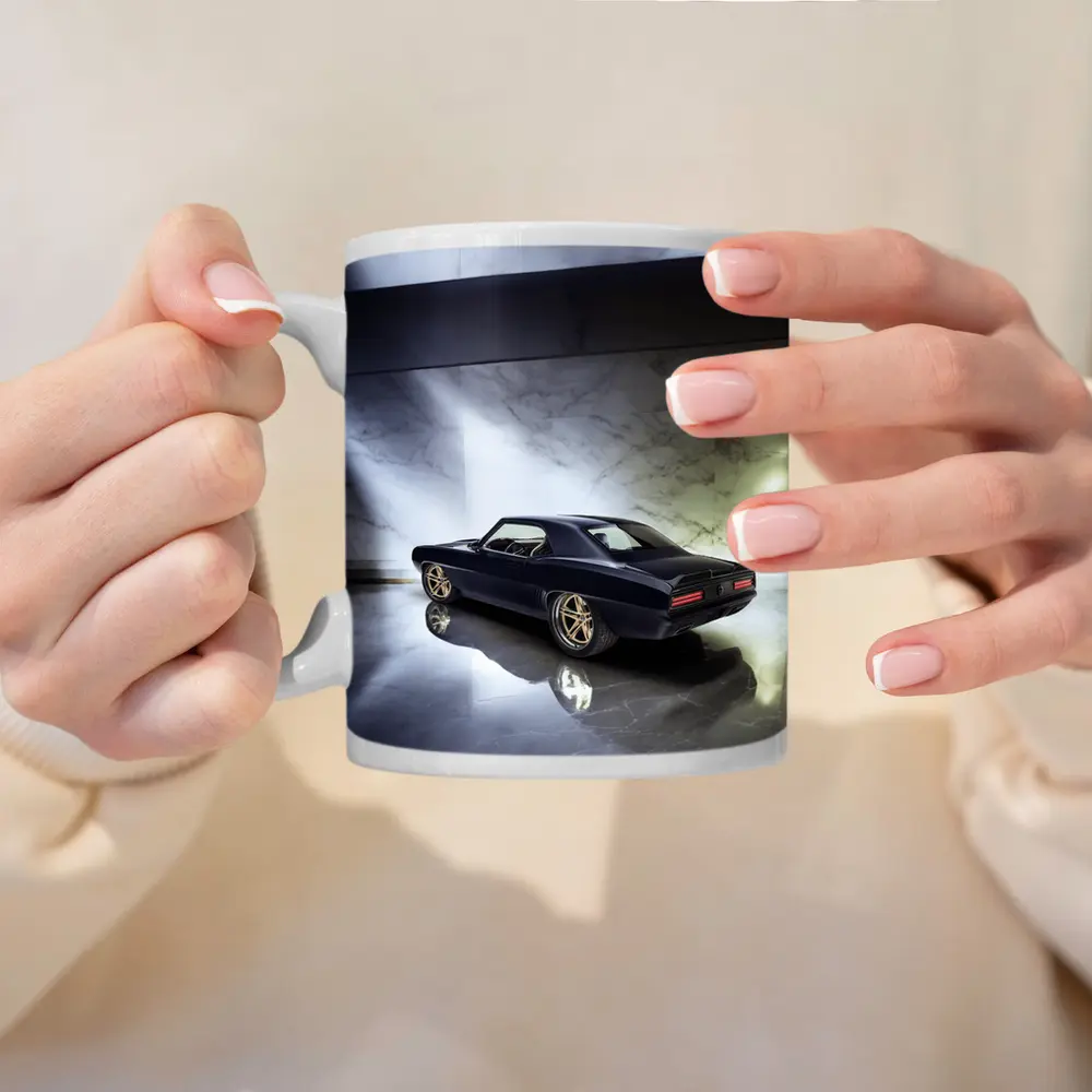 Dark Chevrolet Camaro Classic Muscle Car Marble – Mugs