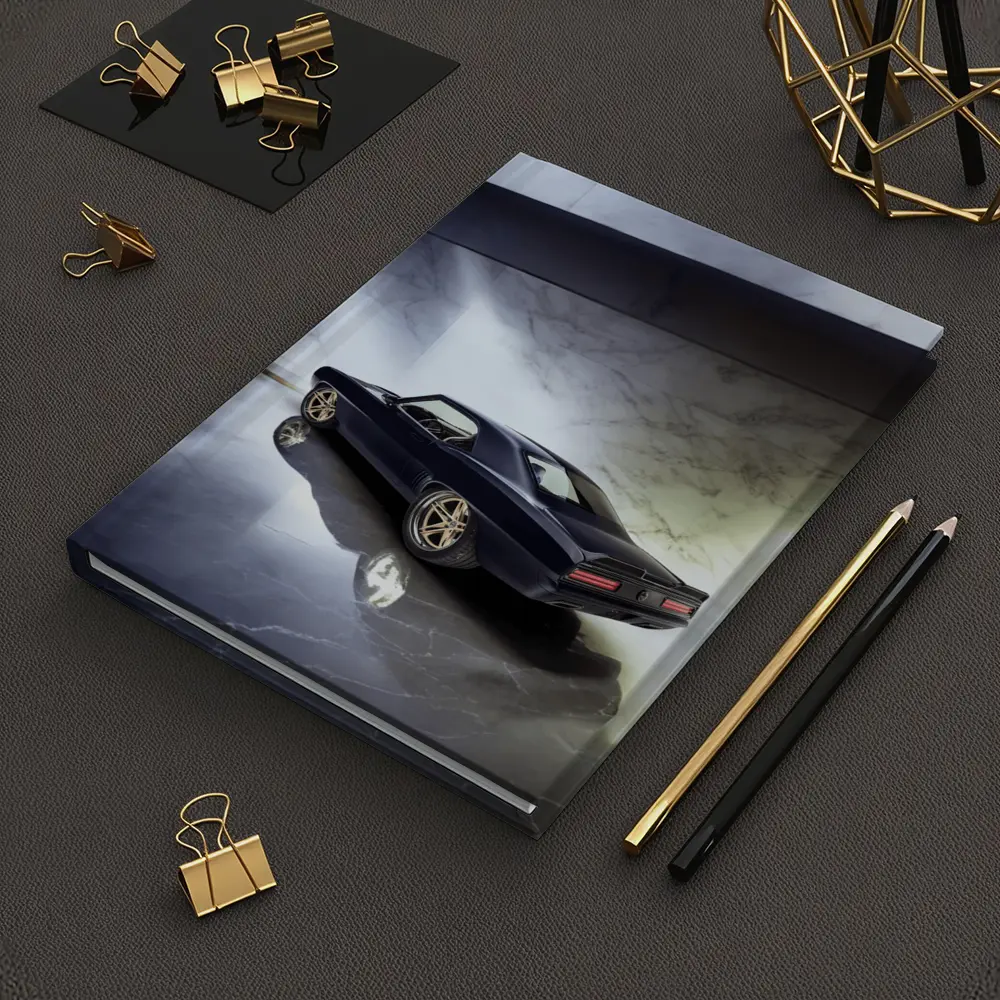 Dark Chevrolet Camaro Classic Muscle Car Marble – Notebooks