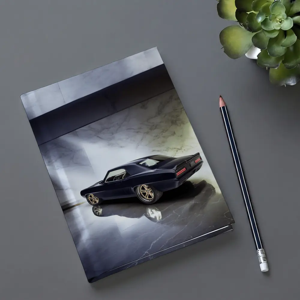 Dark Chevrolet Camaro Classic Muscle Car Marble – Notebooks