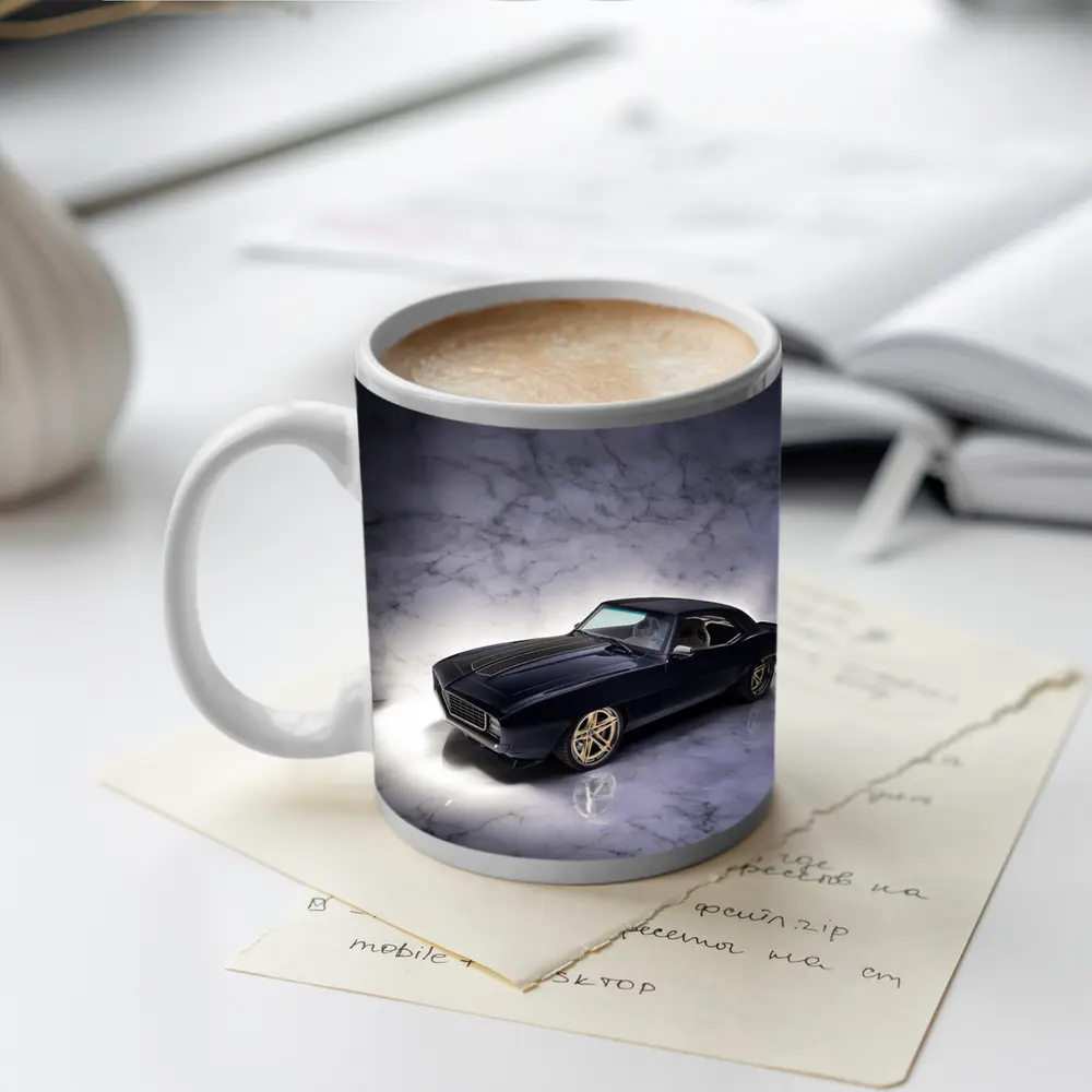1969 Chevrolet Camaro Dark Blue Marble Studio – Mugs