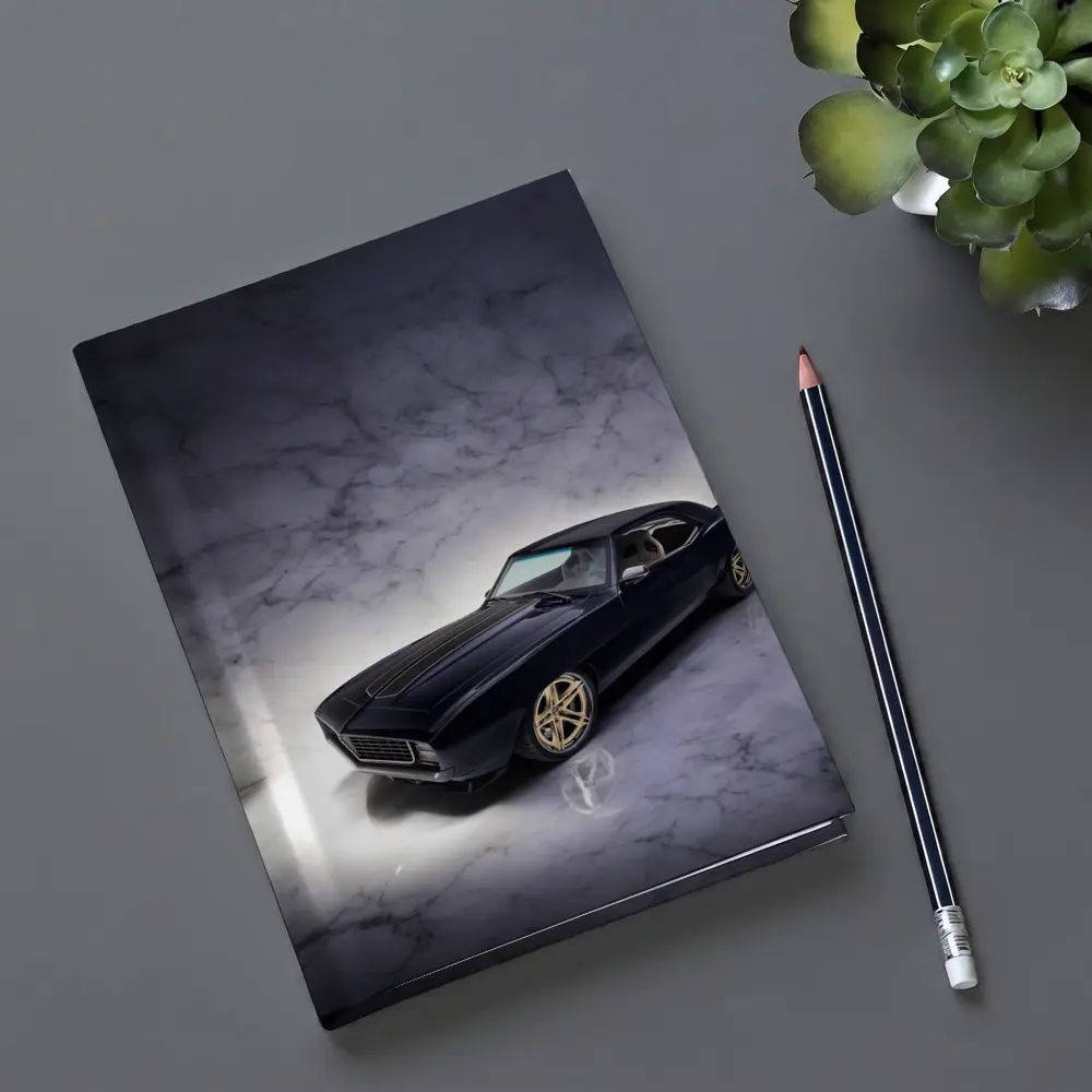 1969 Chevrolet Camaro Dark Blue Marble Studio – Notebooks