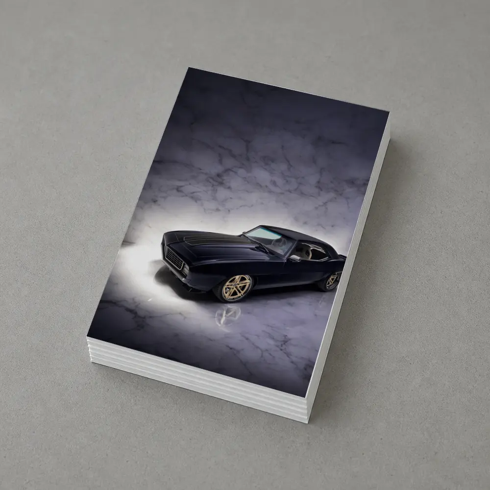 1969 Chevrolet Camaro Dark Blue Marble Studio – Postcards