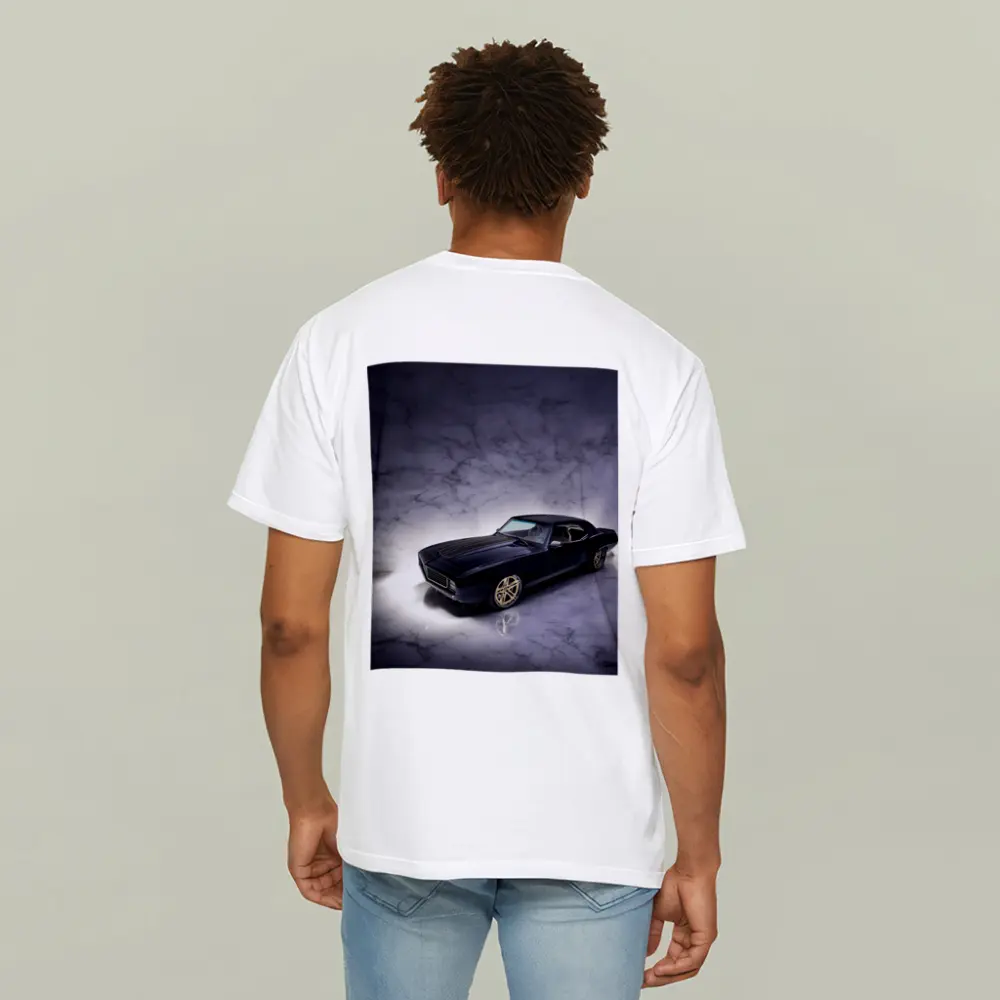 1969 Chevrolet Camaro Dark Blue Marble Studio – T-Shirts