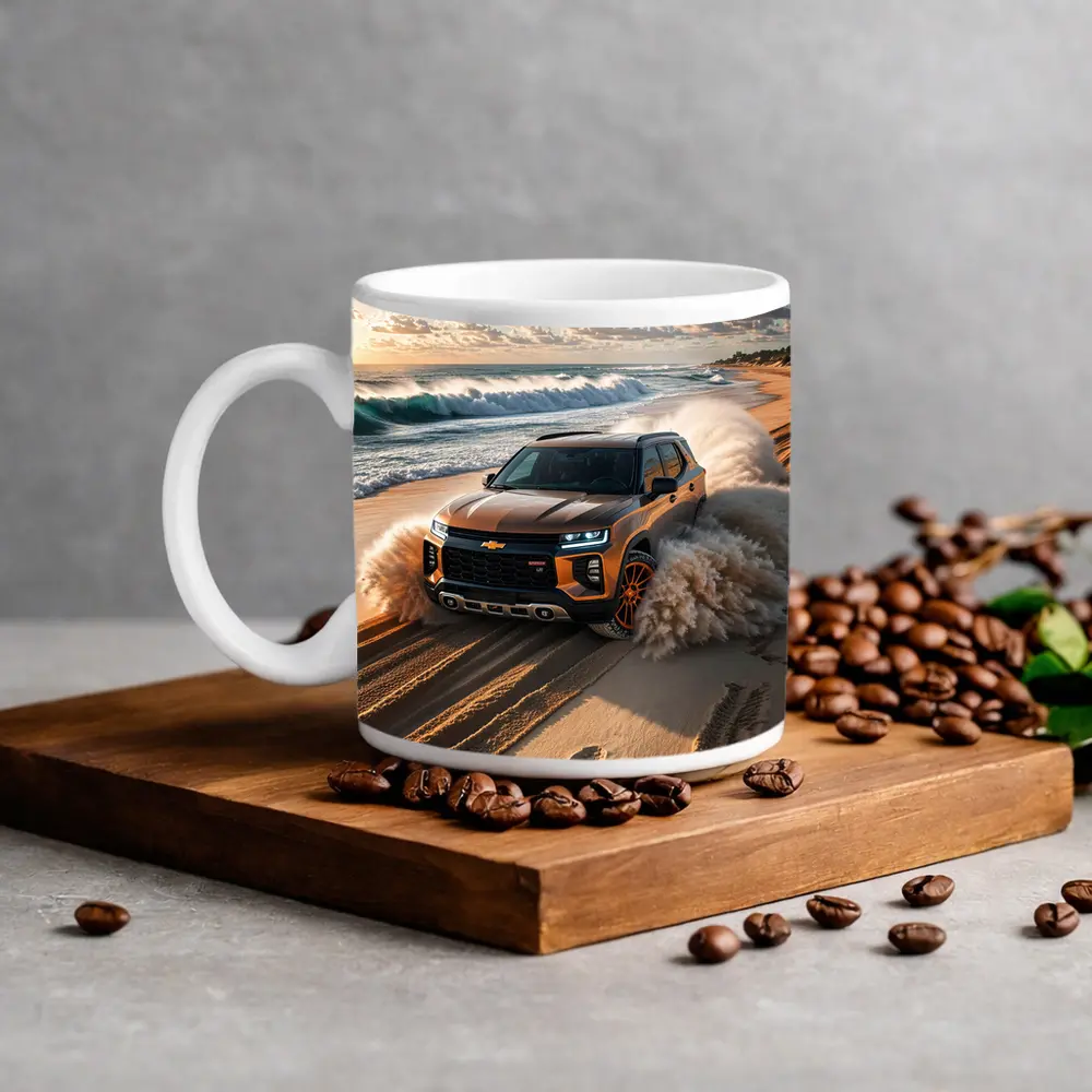 Chevrolet Blazer SUV Drifting On Sandy Beach – Mugs