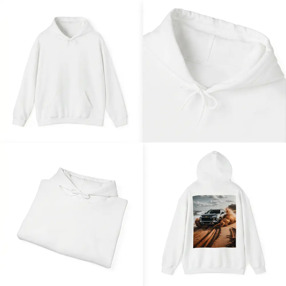 Chevrolet Blazer Drifting Sandy Beach Shore – Hoodies