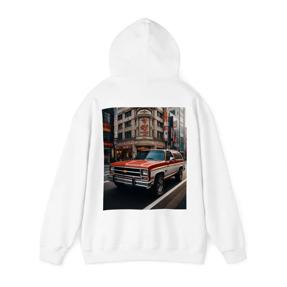 Chevrolet Blazer Parked on Tokyo Street – Hoodies