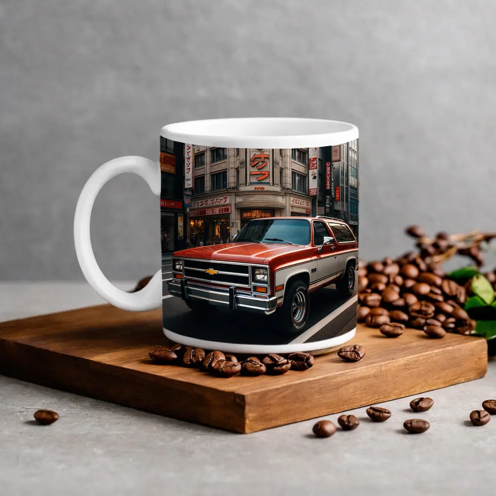 Chevrolet Blazer Parked on Tokyo Street – Mugs