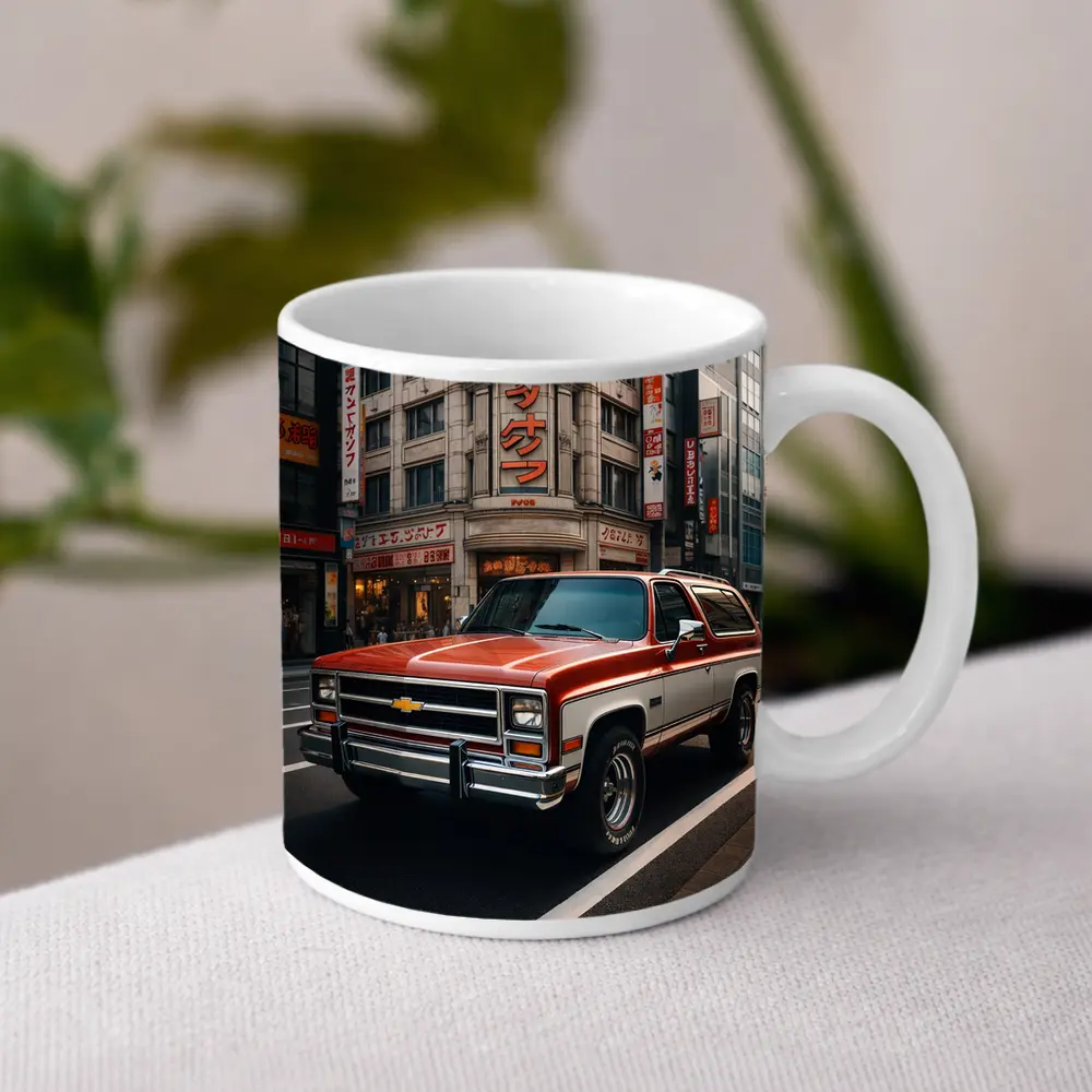Chevrolet Blazer Parked on Tokyo Street – Mugs