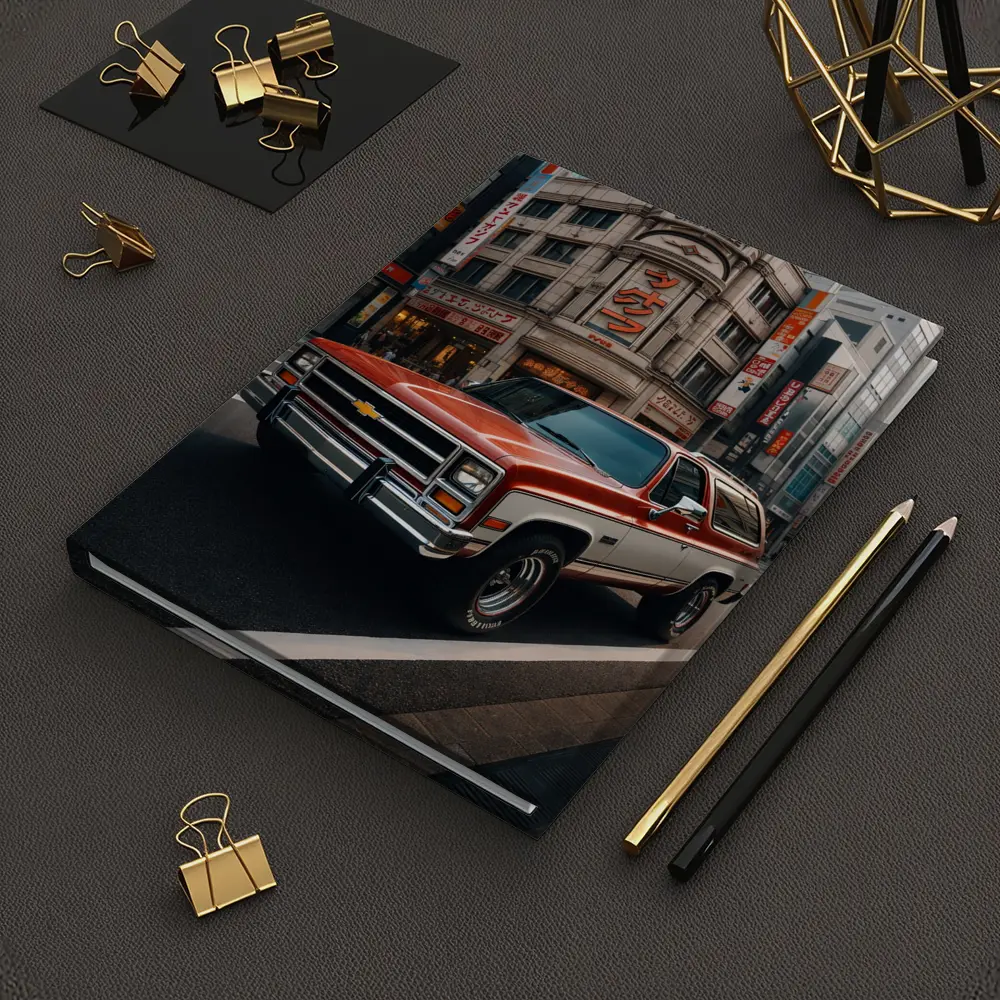 Chevrolet Blazer Parked on Tokyo Street – Notebooks