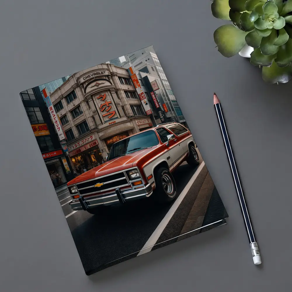 Chevrolet Blazer Parked on Tokyo Street – Notebooks