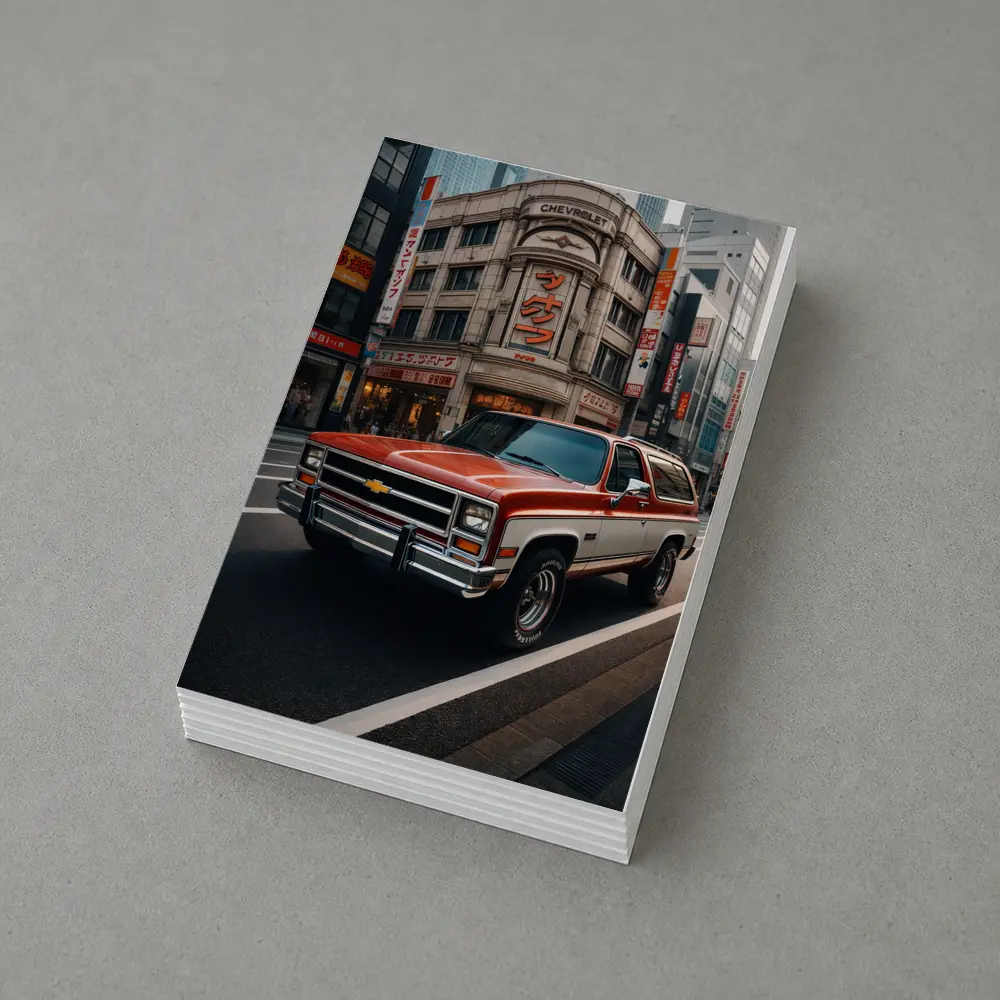 Chevrolet Blazer Parked on Tokyo Street – Postcards