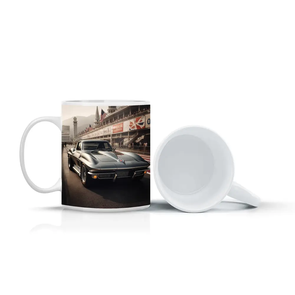 Chevrolet Corvette Classic Racing Track Scene – Mugs