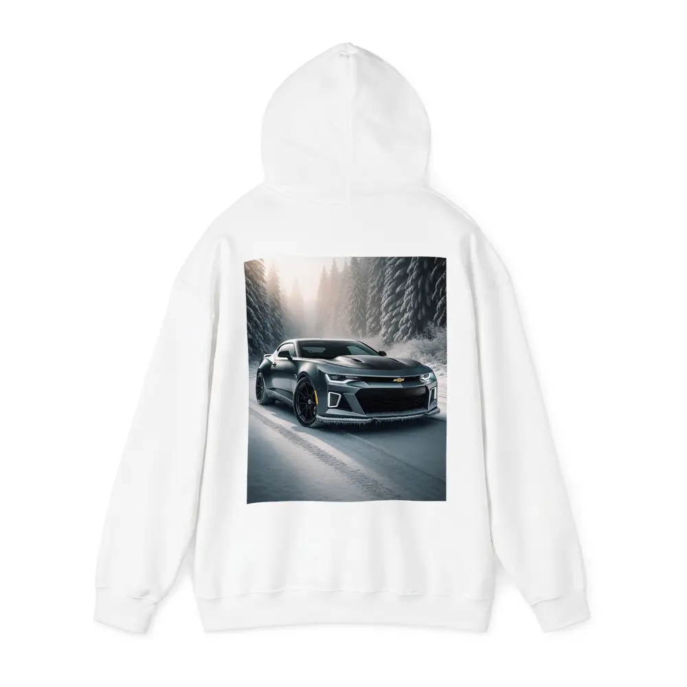 Chevrolet Camaro ZL1 On Snowy Forest Road – Hoodies