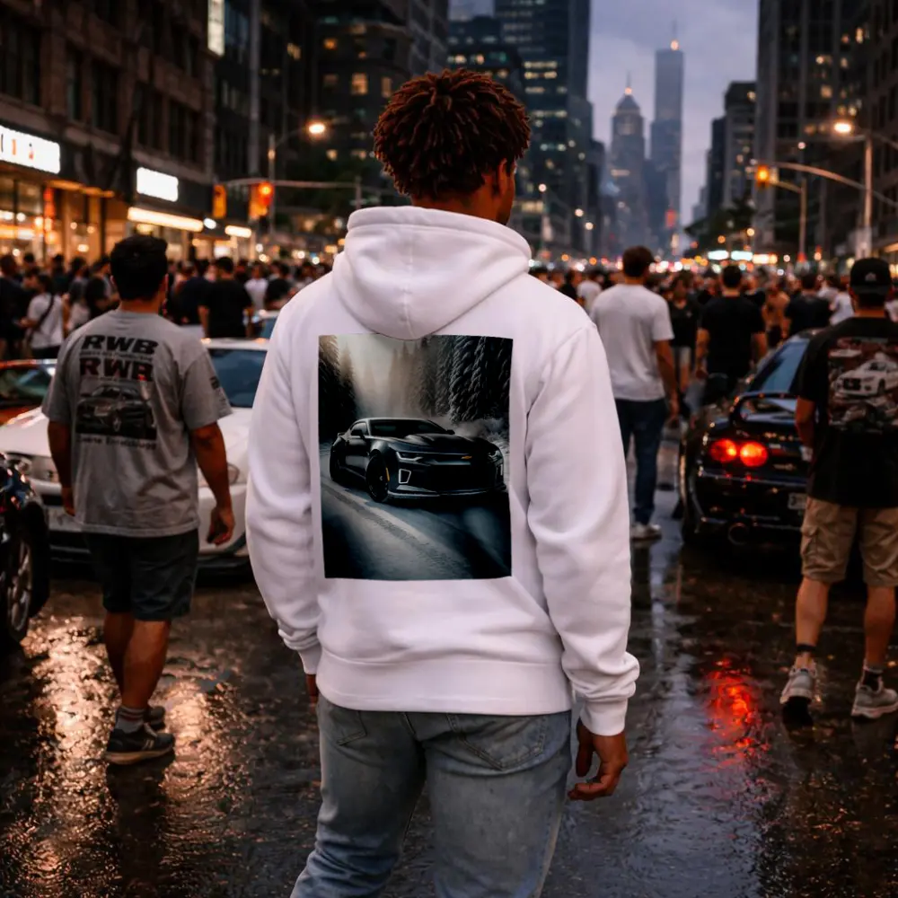 Chevrolet Camaro ZL1 On Snowy Forest Road – Hoodies