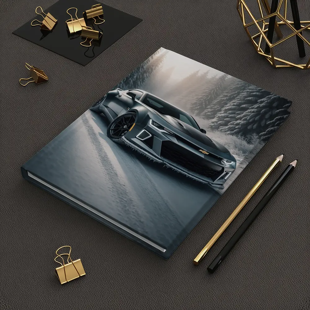 Chevrolet Camaro ZL1 On Snowy Forest Road – Notebooks