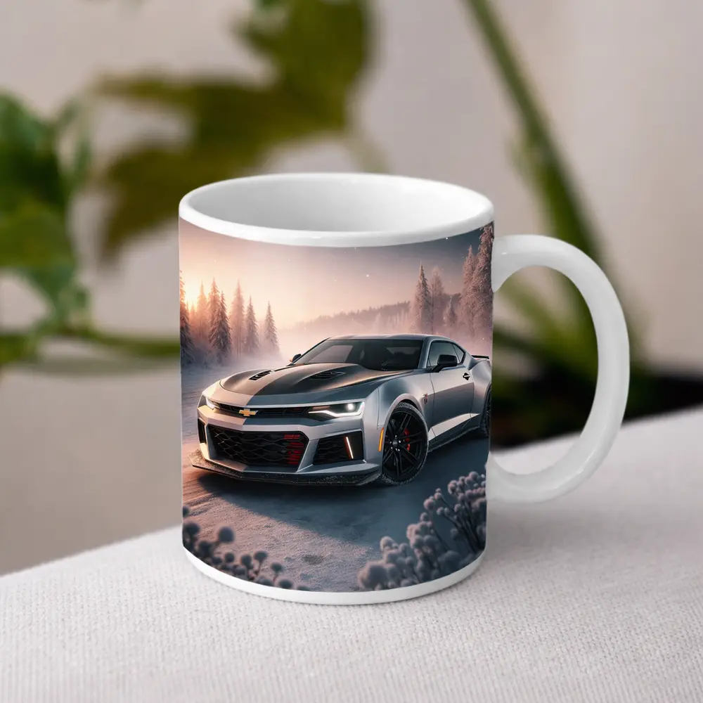 Chevrolet Camaro ZL1 Snowy Winter Night – Mugs