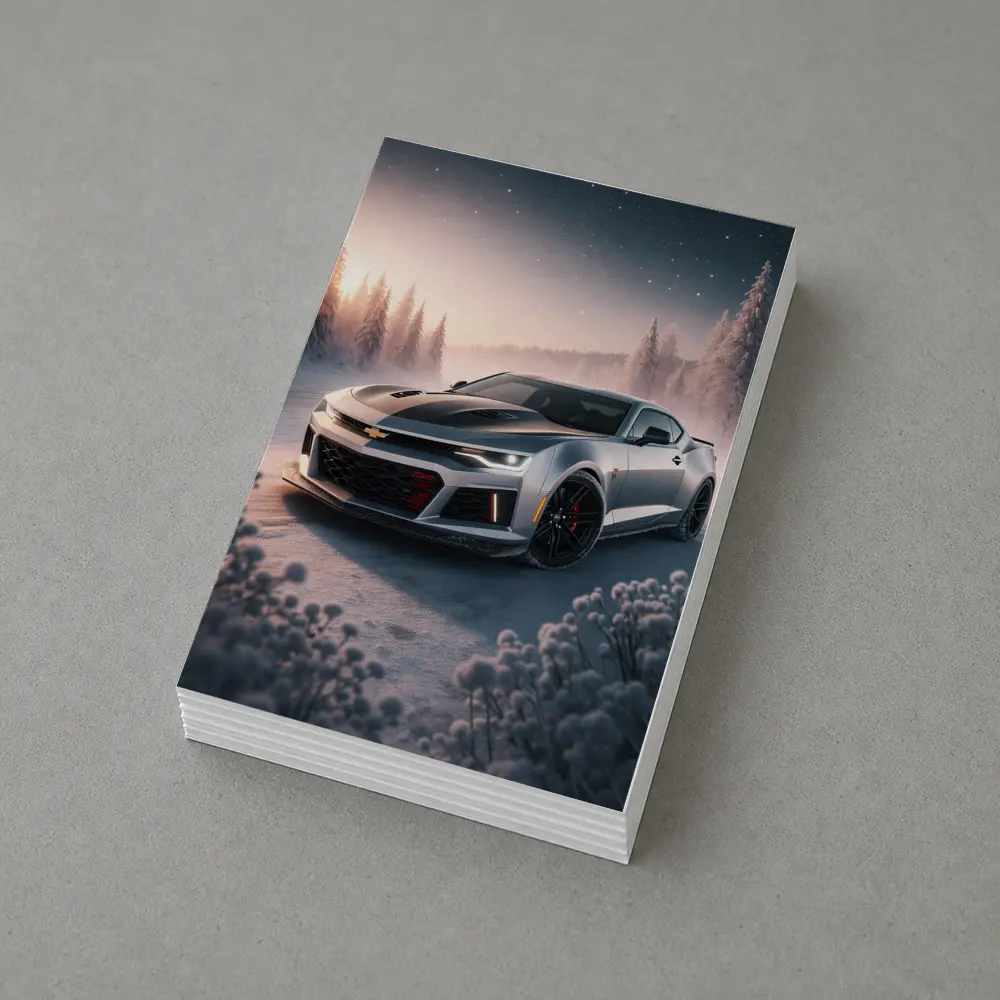 Chevrolet Camaro ZL1 Snowy Winter Night – Postcards