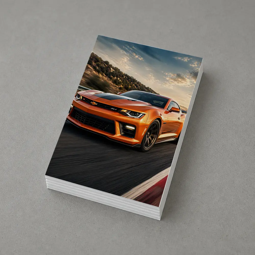 Chevrolet Camaro ZL1 Orange Racing Track – Postcards