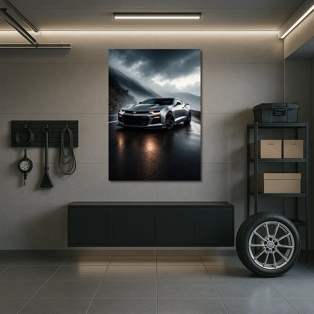 Chevrolet Camaro ZL1 Wet Mountain Road – Wall Art