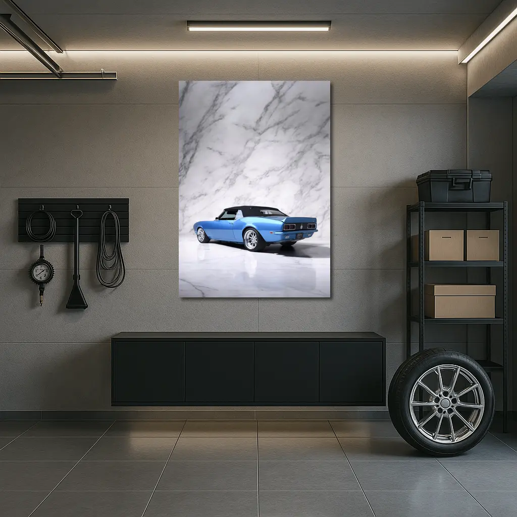 Chevrolet Camaro RS Blue Marble Studio – Wall Art