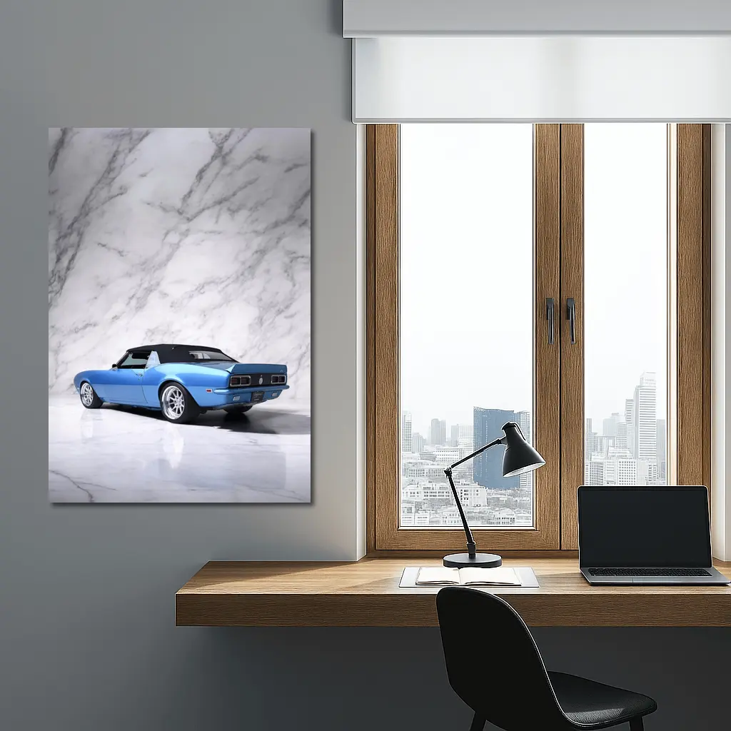 Chevrolet Camaro RS Blue Marble Studio – Wall Art